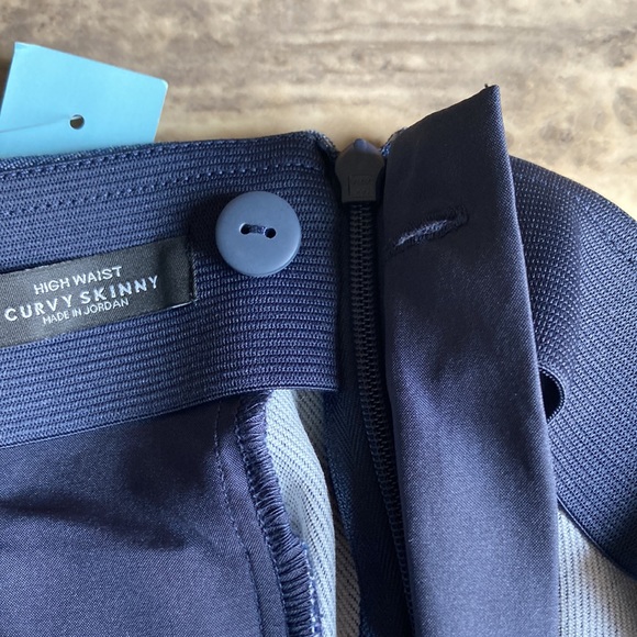 LOFT Curvy Skinny High Waist Work Slacks Petite 2 - Picture 8 of 9